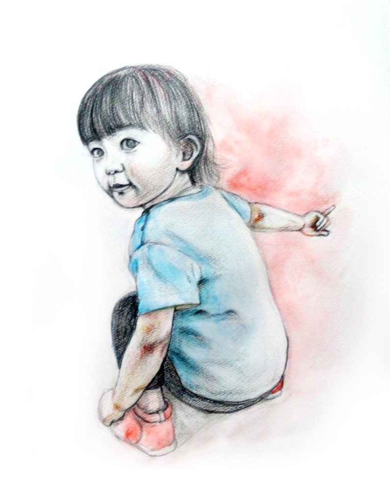 a little girl : Dessin, Watercolor, F8