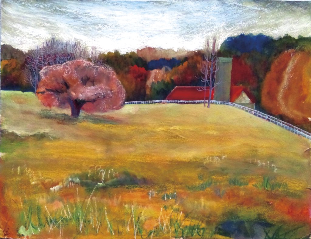 Koiwai Farm Autumn : Gouache, F10