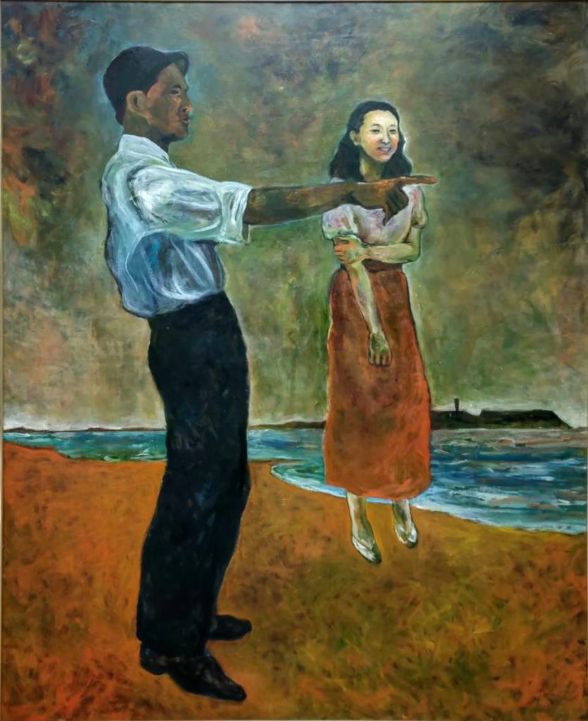 Kugenuma Beach : Oil painting, F100